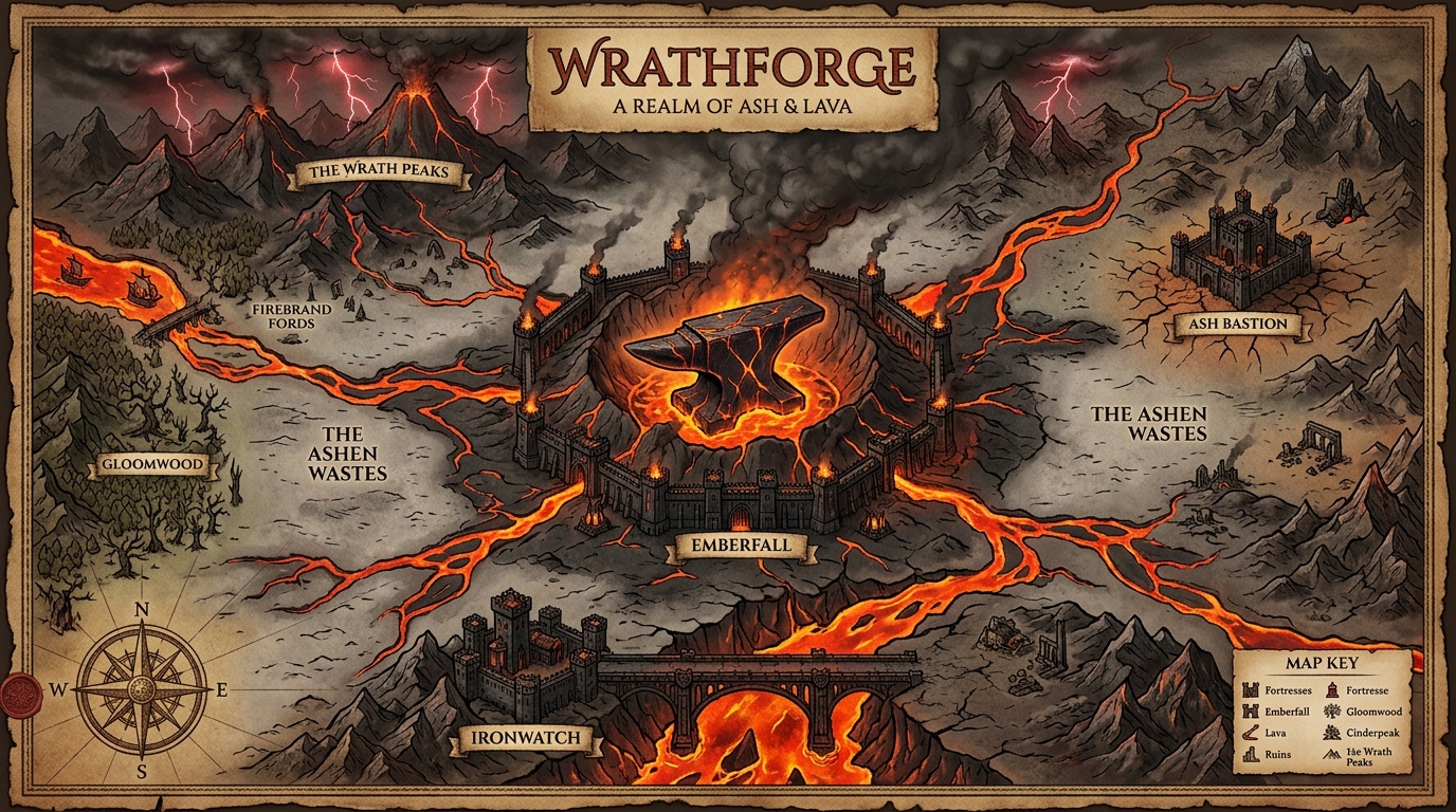 Wrathforge world map